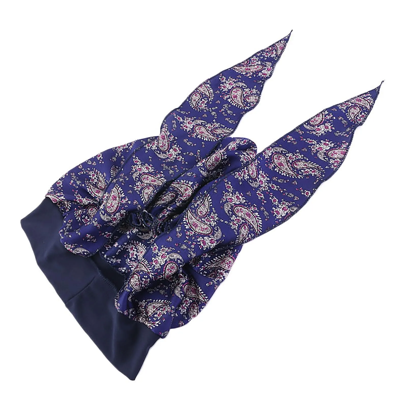 4 Pcs Women Head Scarf Pre-Tied Head Scarves Beanies Covers Cap Stretch Print Sleep Turban Hat Ruffle Beanie Style06