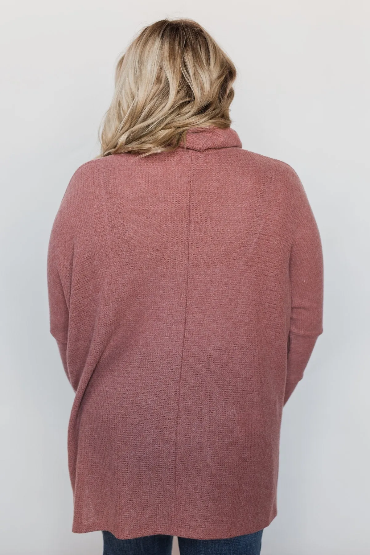 All I Want is You Thermal Turtleneck Sweater - Brick