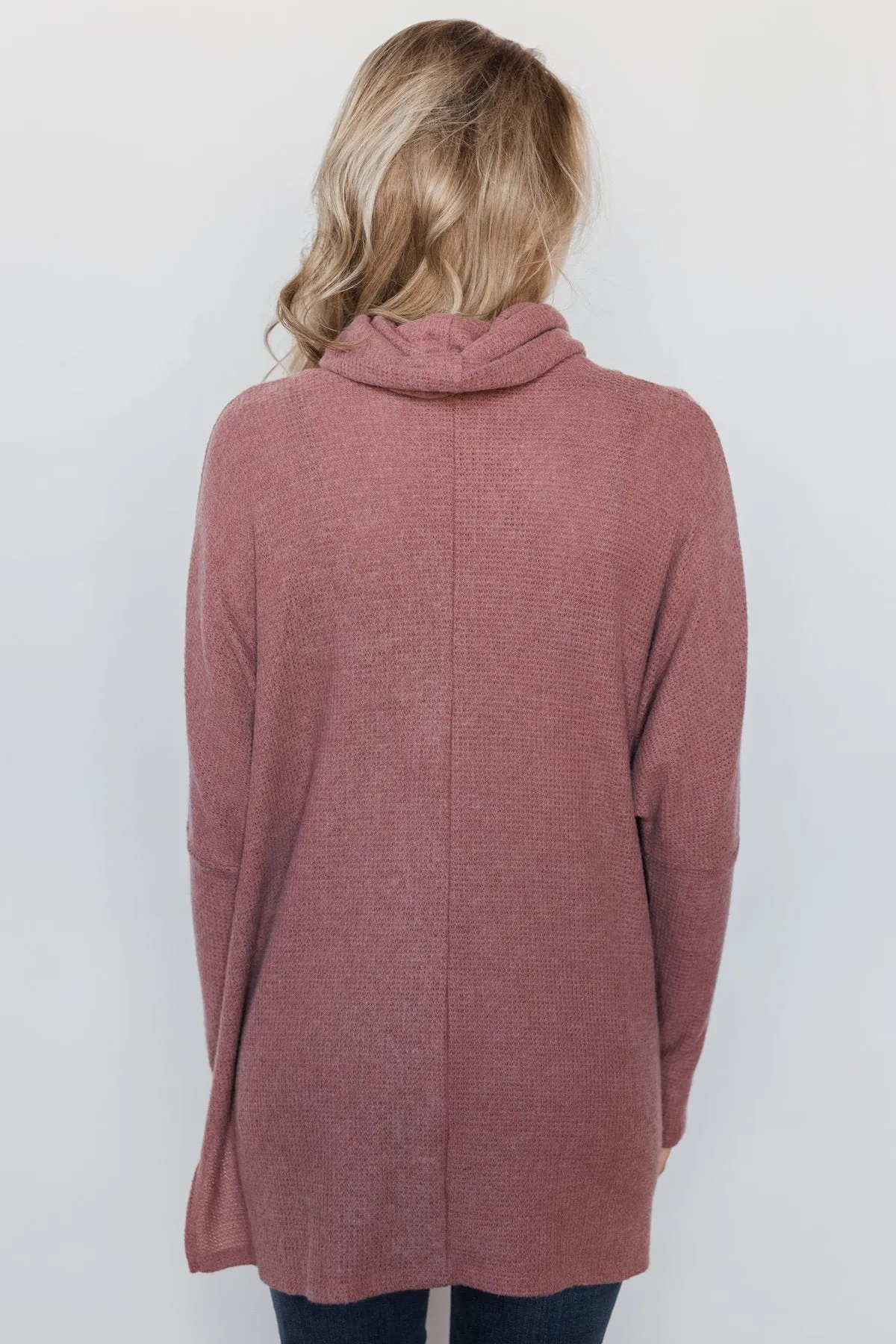 All I Want is You Thermal Turtleneck Sweater - Brick
