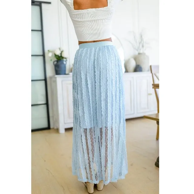 Cascading Ruffles A-Line Skirt