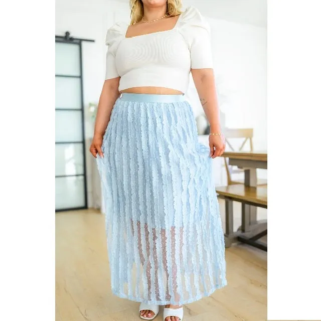 Cascading Ruffles A-Line Skirt