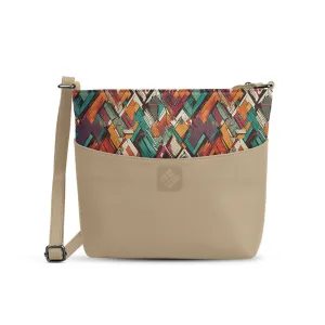 Chic Essentials Crossbody Abstract Cityscape