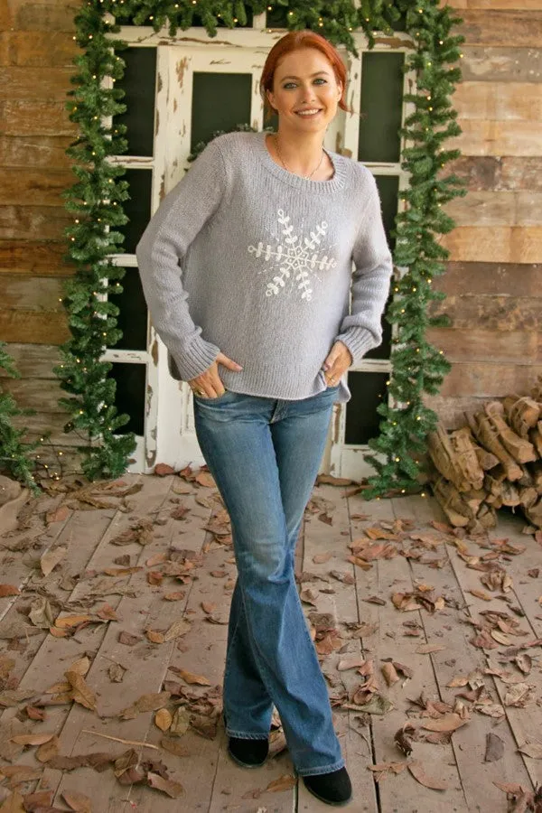 Clara Embroidered Chunky Crew Sweater