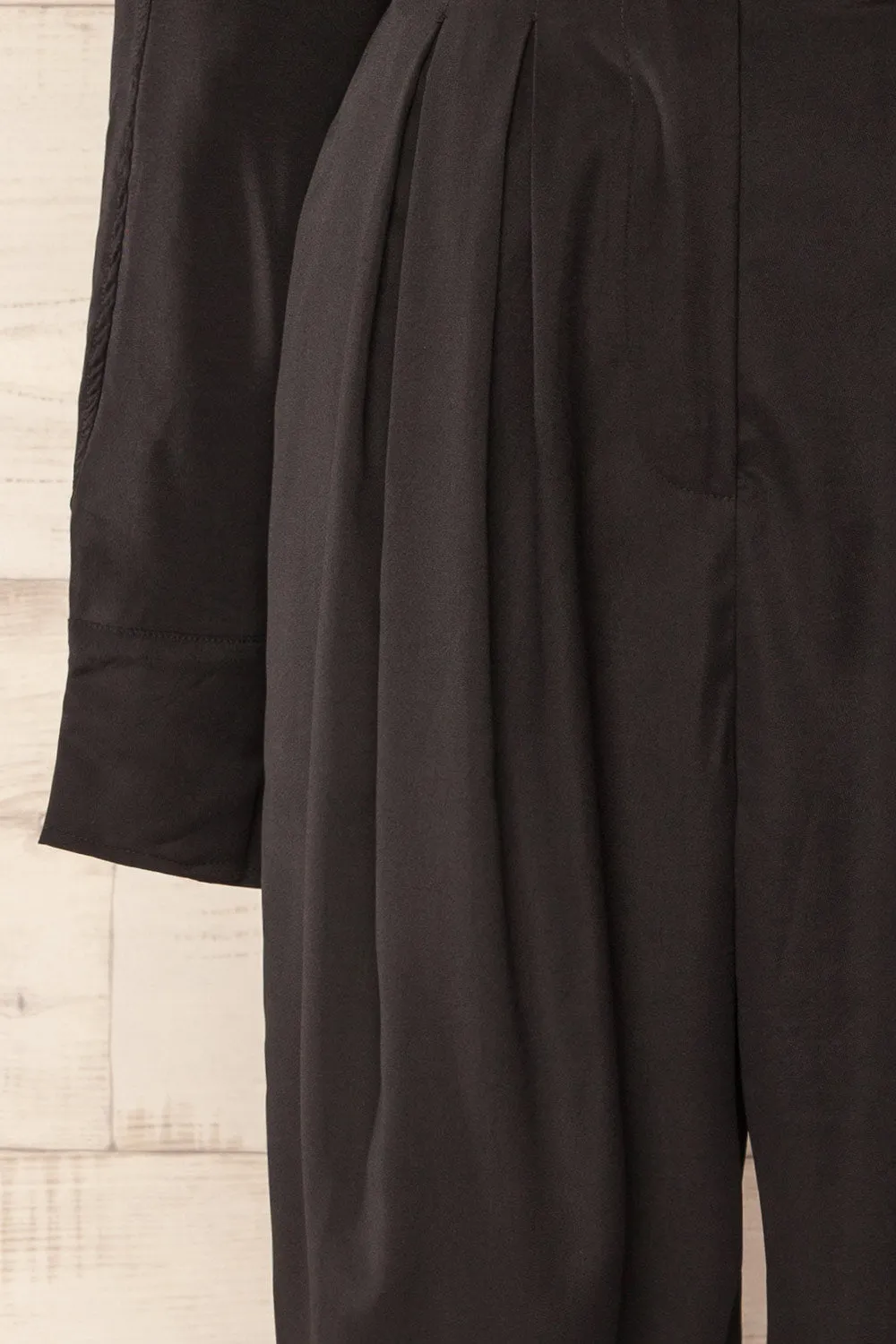 Cracovie Black | Utility Jumpsuit w/ Long Sleeves