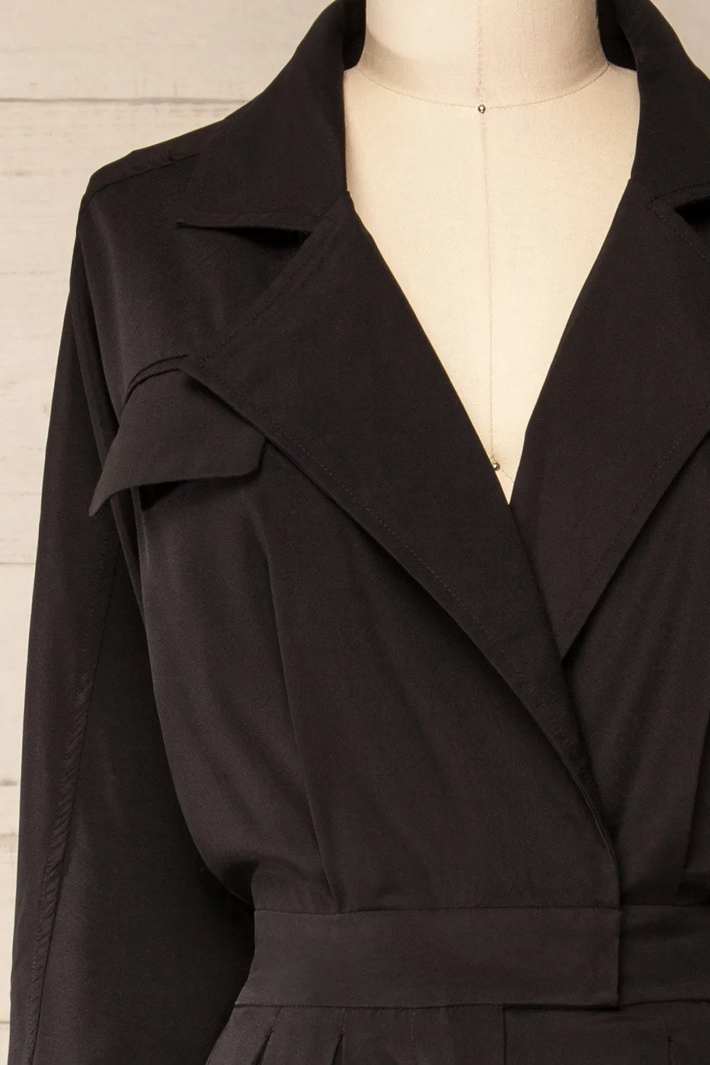 Cracovie Black | Utility Jumpsuit w/ Long Sleeves
