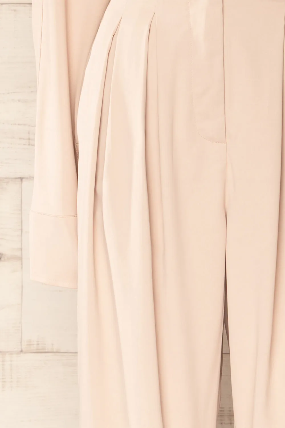 Cracovie Taupe | Utility Jumpsuit w/ Long Sleeves