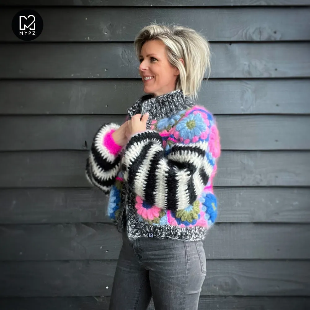 Crochet pattern - MYPZ 3D Granny Cardigan PinkyBlue (ENG-NL)