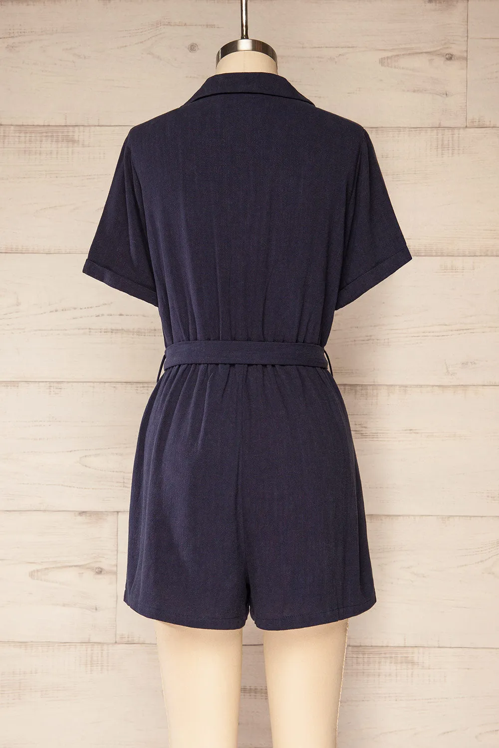 Dobraga Navy | Utility Romper w/ Belt