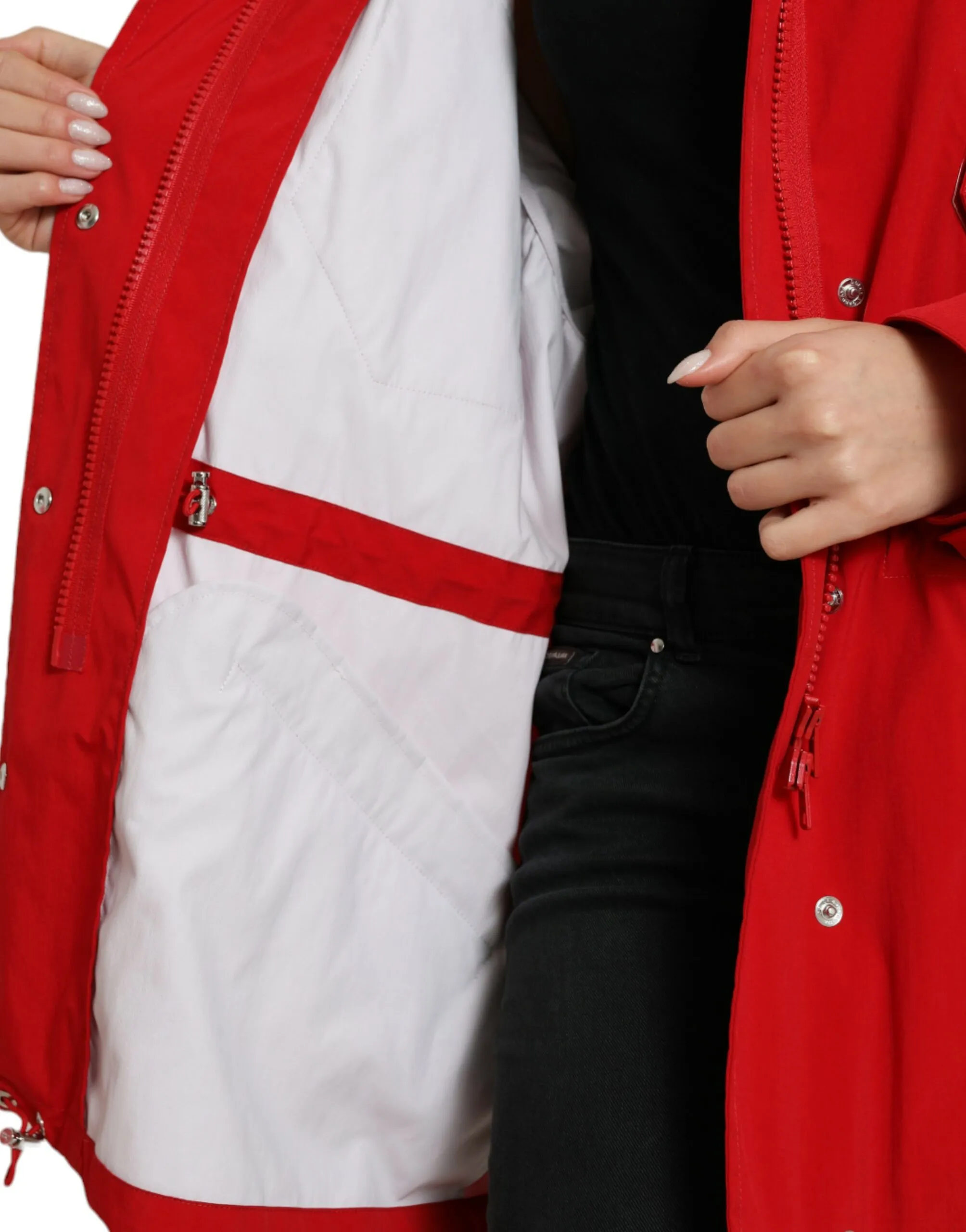 DOLCE & GABBANA Elegant Red Long Sleeve Jacket