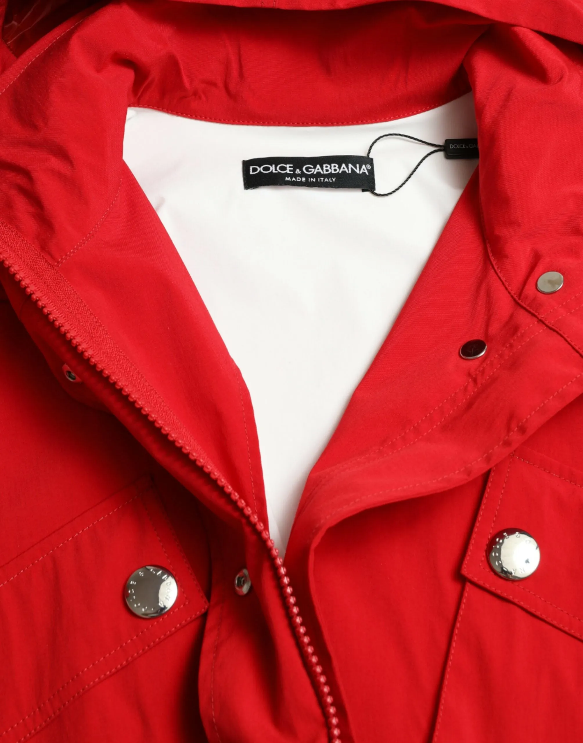 DOLCE & GABBANA Elegant Red Long Sleeve Jacket