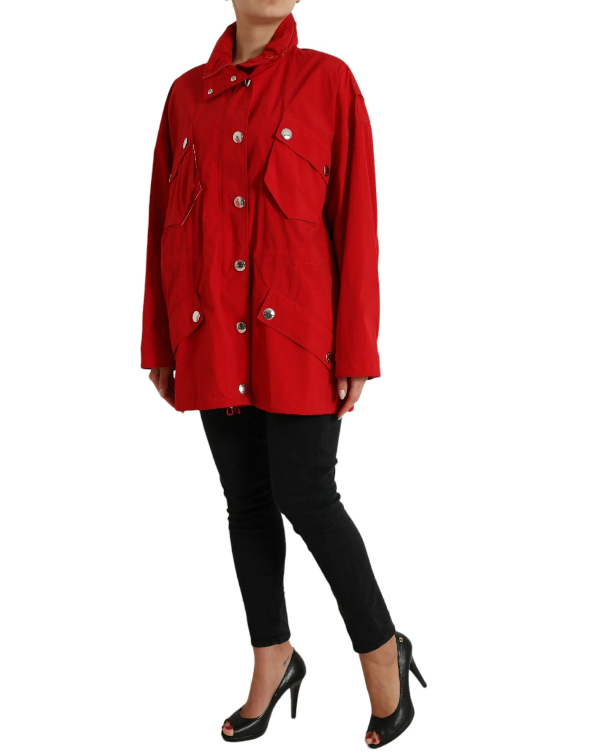 DOLCE & GABBANA Elegant Red Long Sleeve Jacket