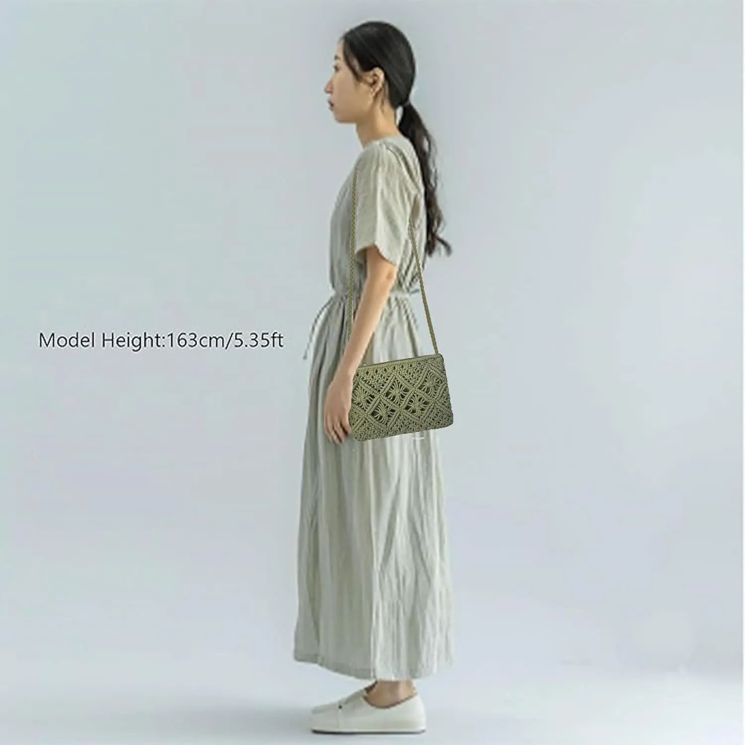 Eiyye Boho Crocheted Purses: Summer Beach Crossbody and Boho Shoulder Bags with Tassel