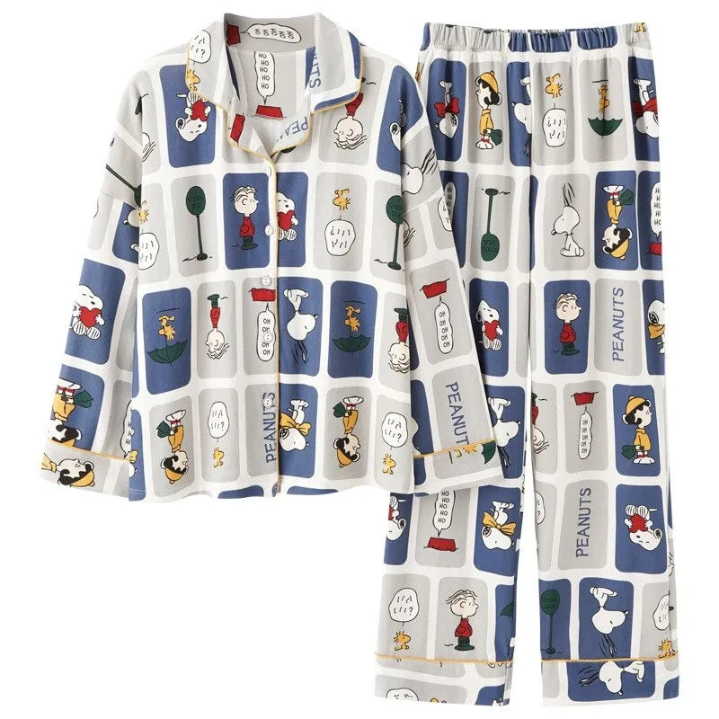 Fashion Sleepwear Womens Cotton Pijamas