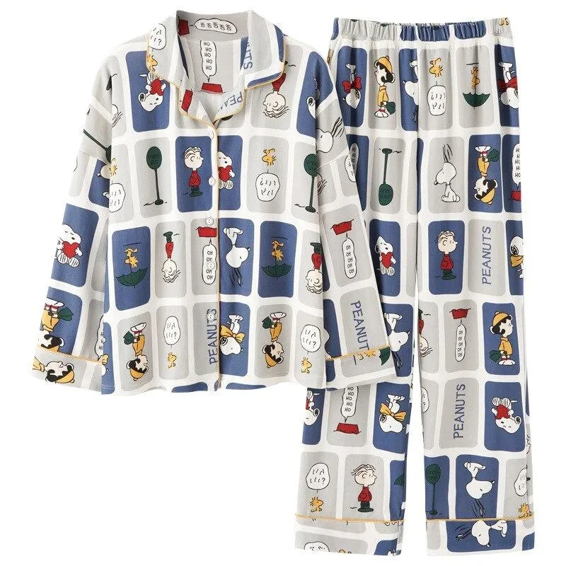 Fashion Sleepwear Womens Cotton Pijamas