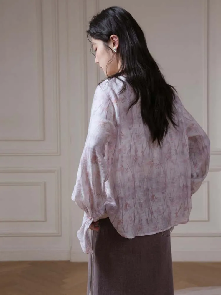 Floral Layered Sleeves Shirt【s0000007884】