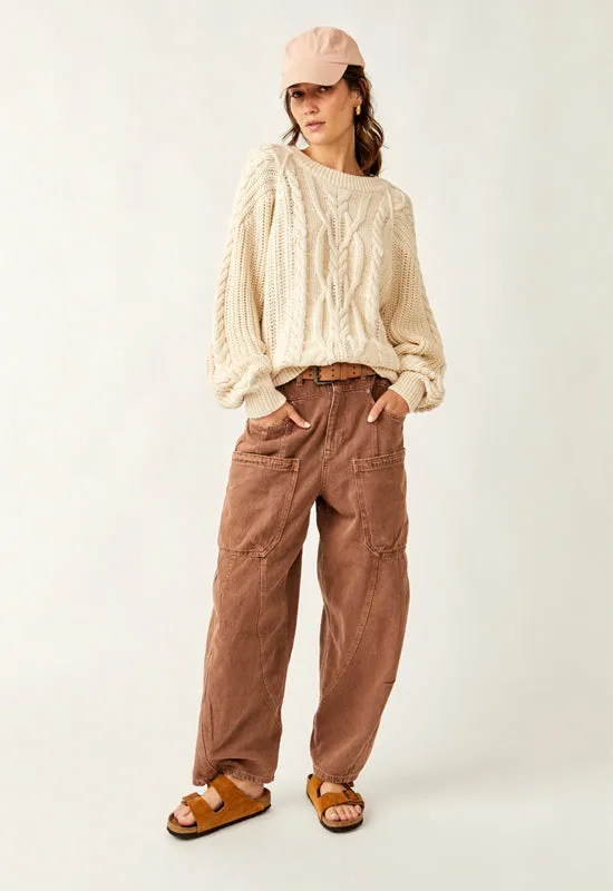 Free People - Frankie Cable Sweater Ivory