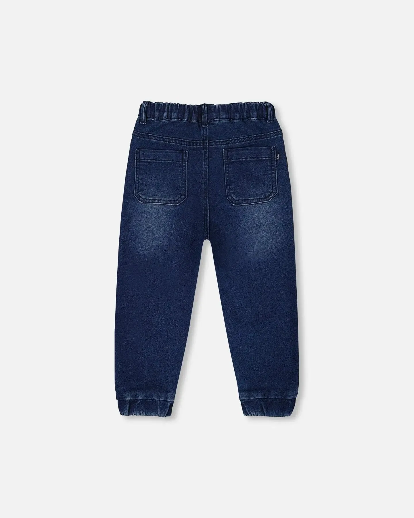 French Terry Denim Jogger Pant Dark Denim Blue