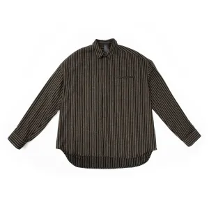 FW14 Striped Brown Fleecewool Shirt