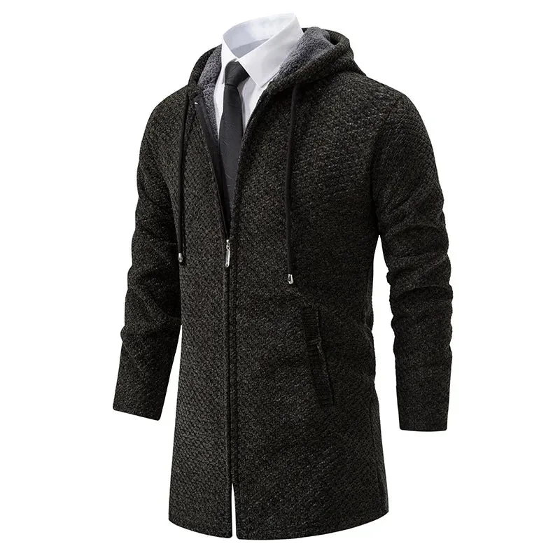 Ivan | Men's Mid-Length Wool Hooded Jacket
