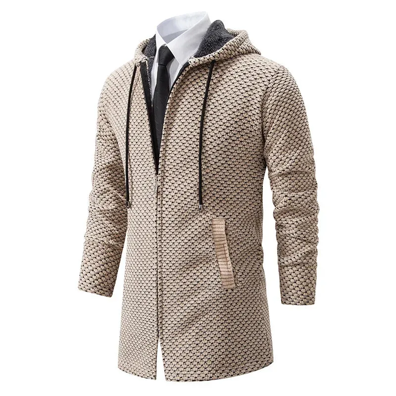 Ivan | Men's Mid-Length Wool Hooded Jacket