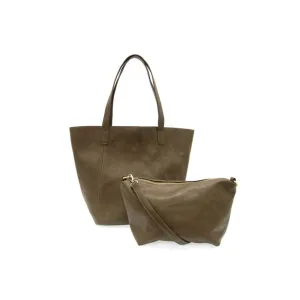 JOY SUSAN VIDA CARRYALL TOTE BAG DARK MOSS