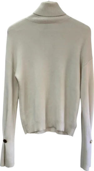 Karen Millen White High Neck Knitted Jumpers UK S
