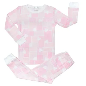 Kids Hearts Patch Printed Pajama | Girl
