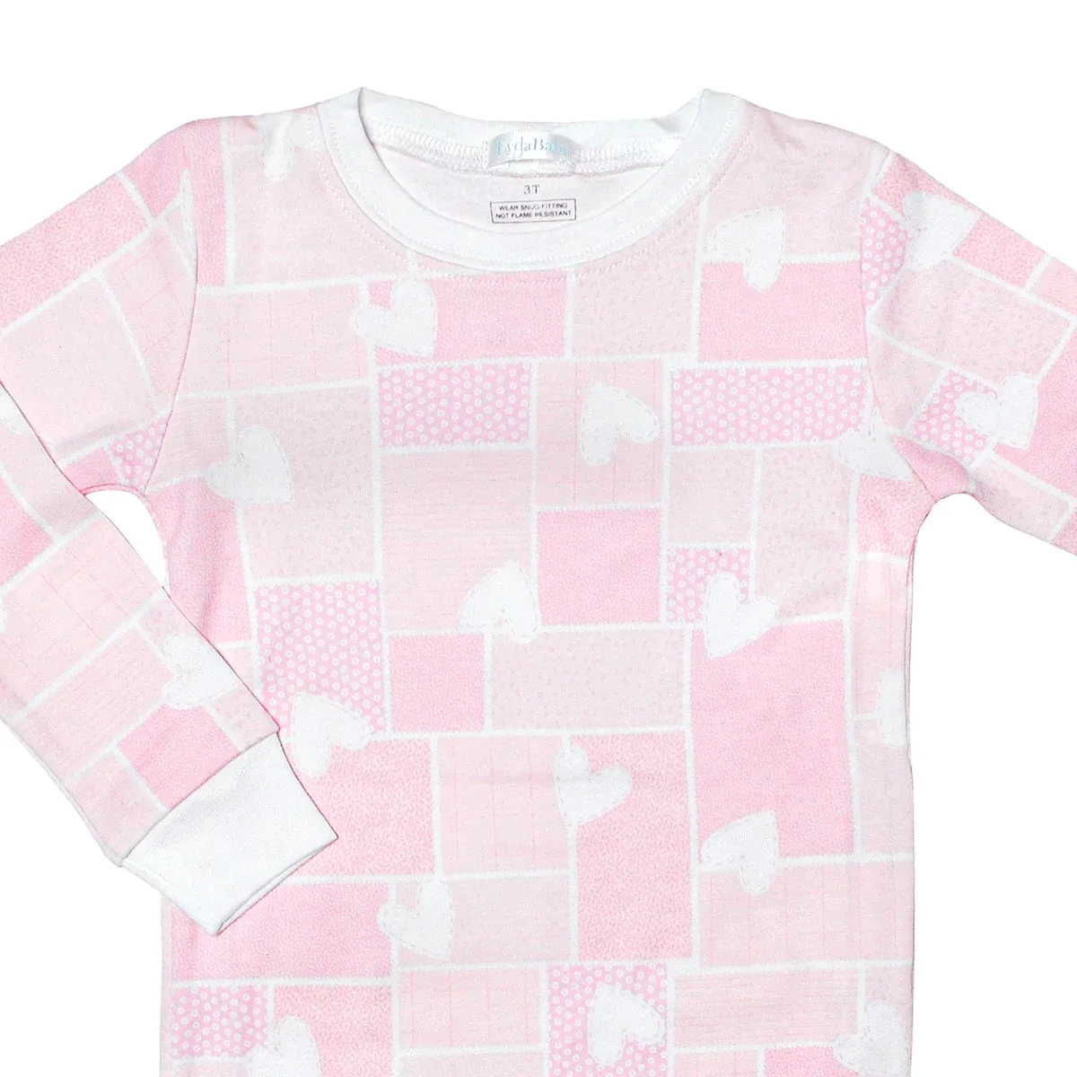 Kids Hearts Patch Printed Pajama | Girl