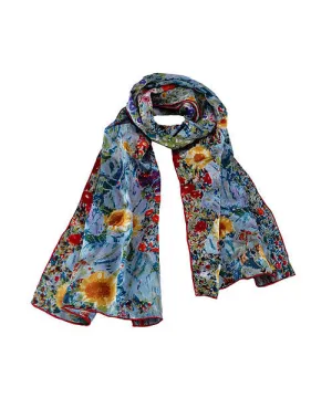 Klimt Flower Garden Silk Scarf