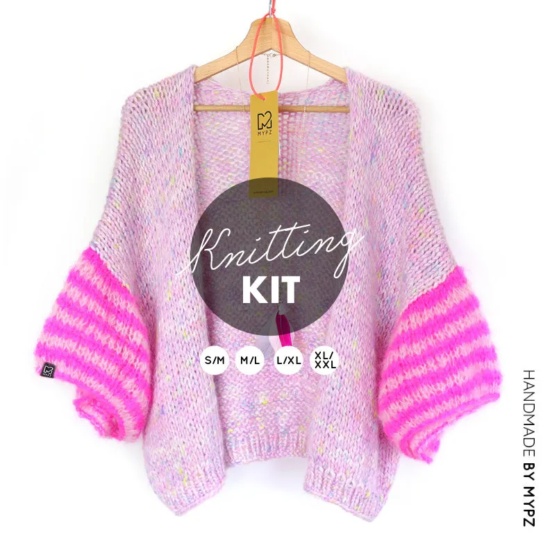 Knitting kit – MYPZ short Alpaca-Mohair Cardigan Adorable No10 (ENG-NL)