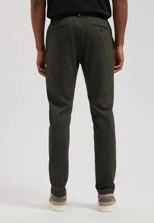 Lancaster Tapered Jogger Pattern Sweat Pant in Dark Army