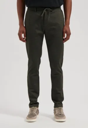 Lancaster Tapered Jogger Pattern Sweat Pant in Dark Army
