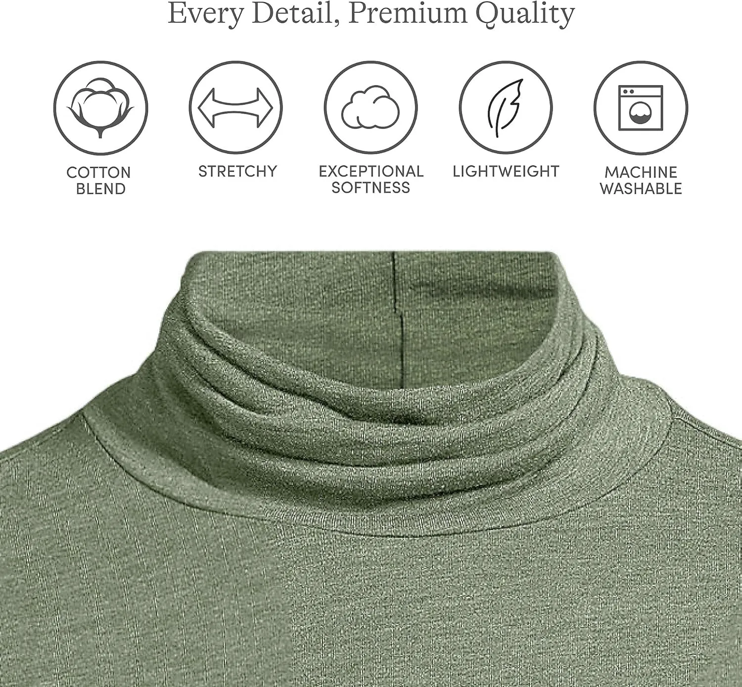 Lands' End Women's Lightweight Jersey Skimming Long Sleeve Turtleneck