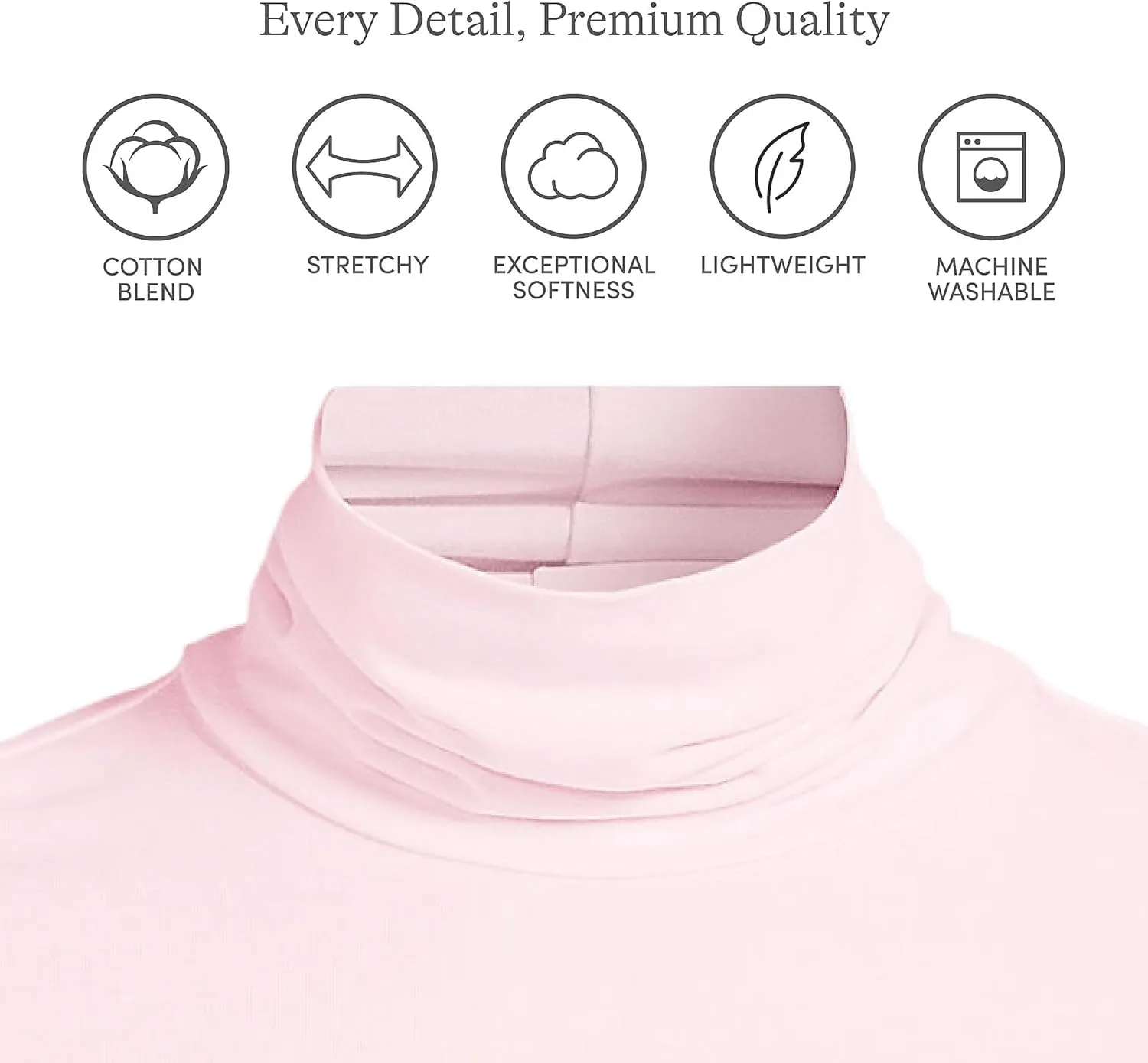 Lands' End Women's Lightweight Jersey Skimming Long Sleeve Turtleneck
