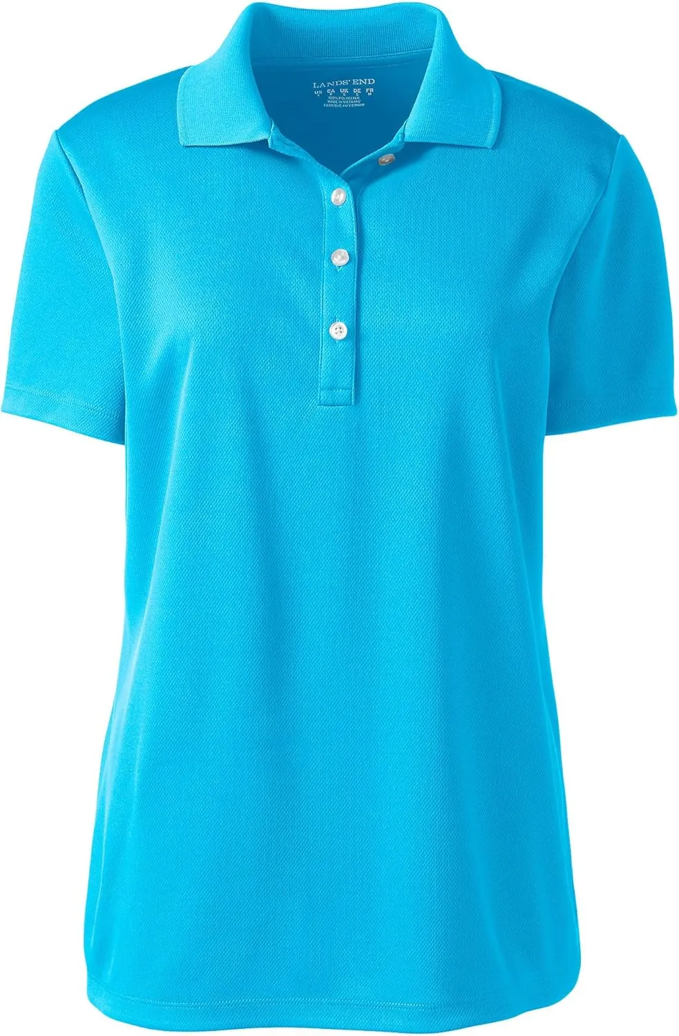 Lands' End Women's Short Sleeve Solid Active Polo