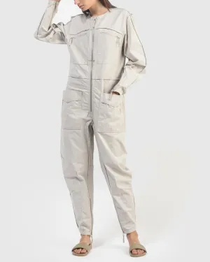 Leiko Overall in Ecru