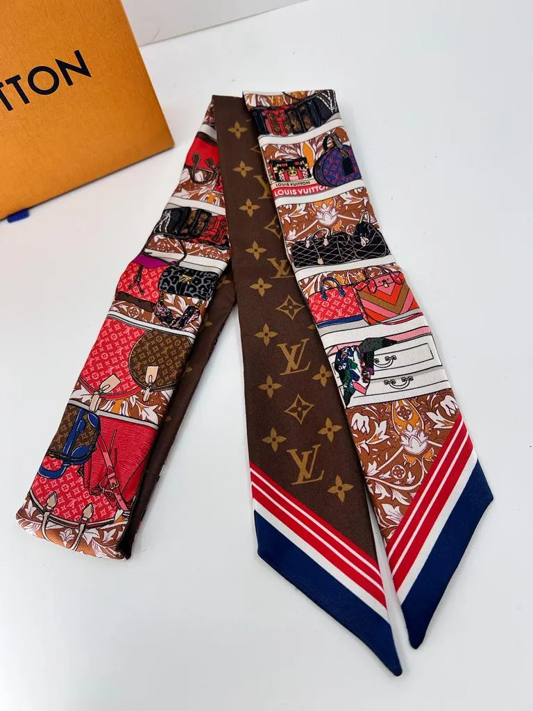 LOUIS VUITTON PRIVE BB SILK MONOGRAM BANDEAU TWILLY