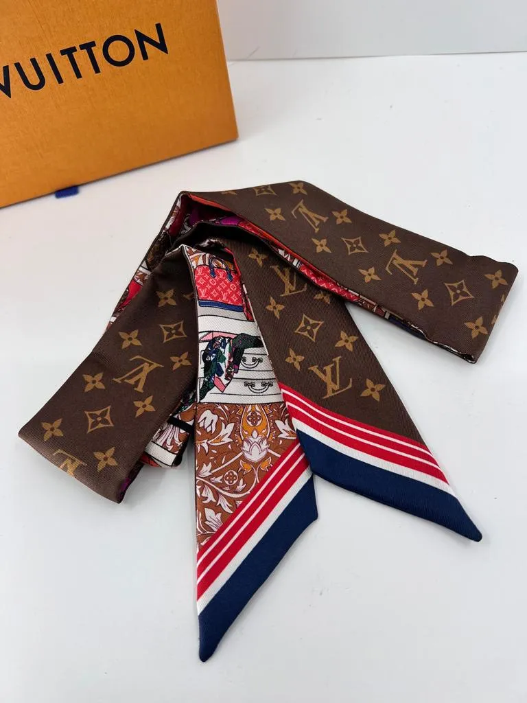 LOUIS VUITTON PRIVE BB SILK MONOGRAM BANDEAU TWILLY