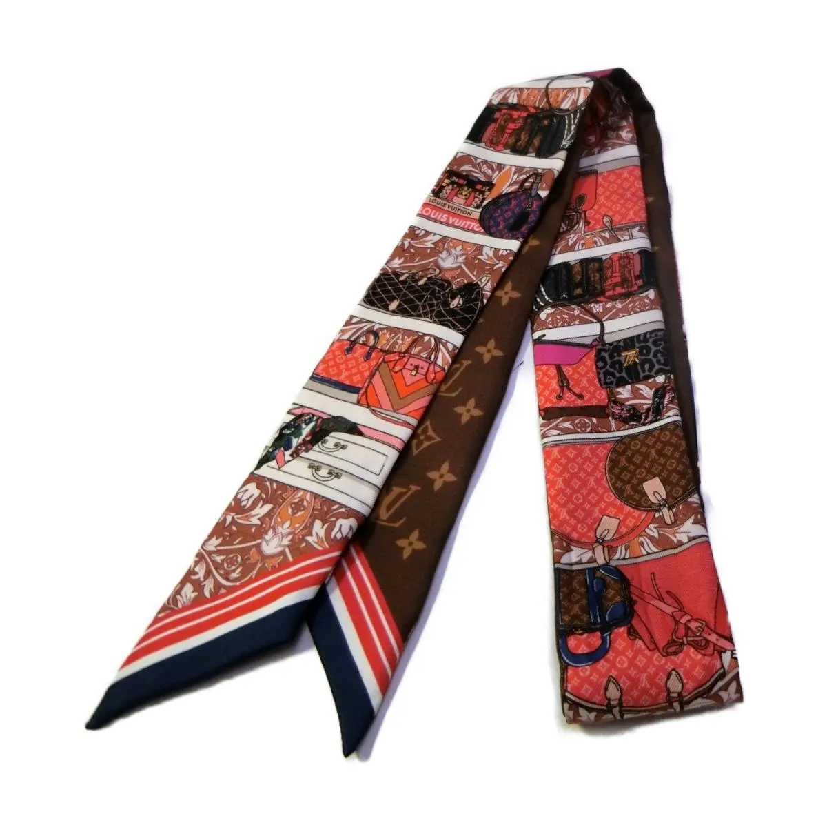 LOUIS VUITTON PRIVE BB SILK MONOGRAM BANDEAU TWILLY