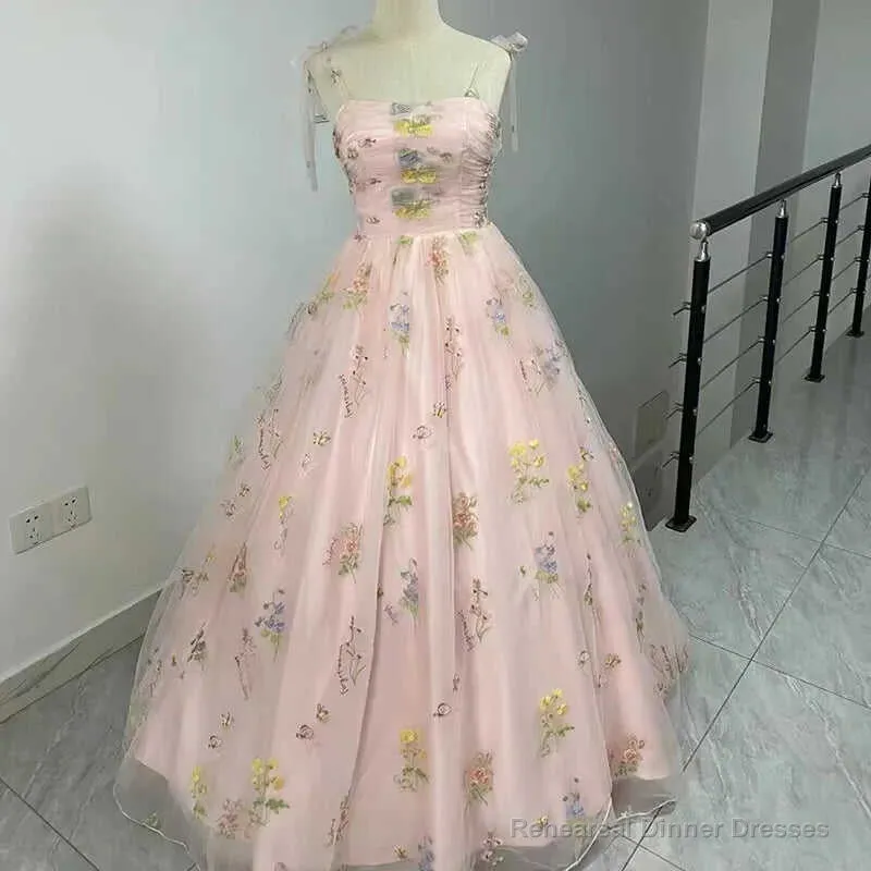 Luxury Floral Embroidery Long Black Prom Evening Dresses Women Summer Party Formal Occasions Reception Dress