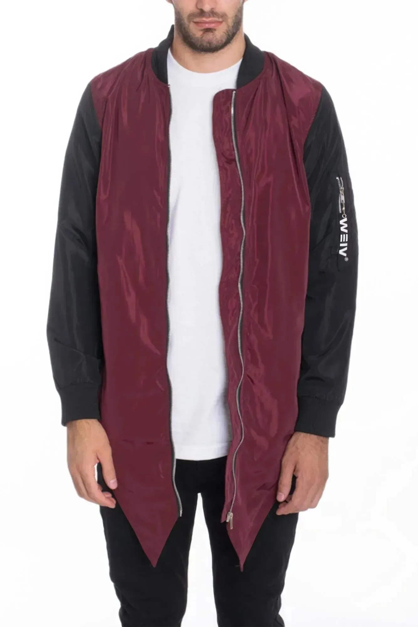Mens Casual Windbreaker Satin Jacket
