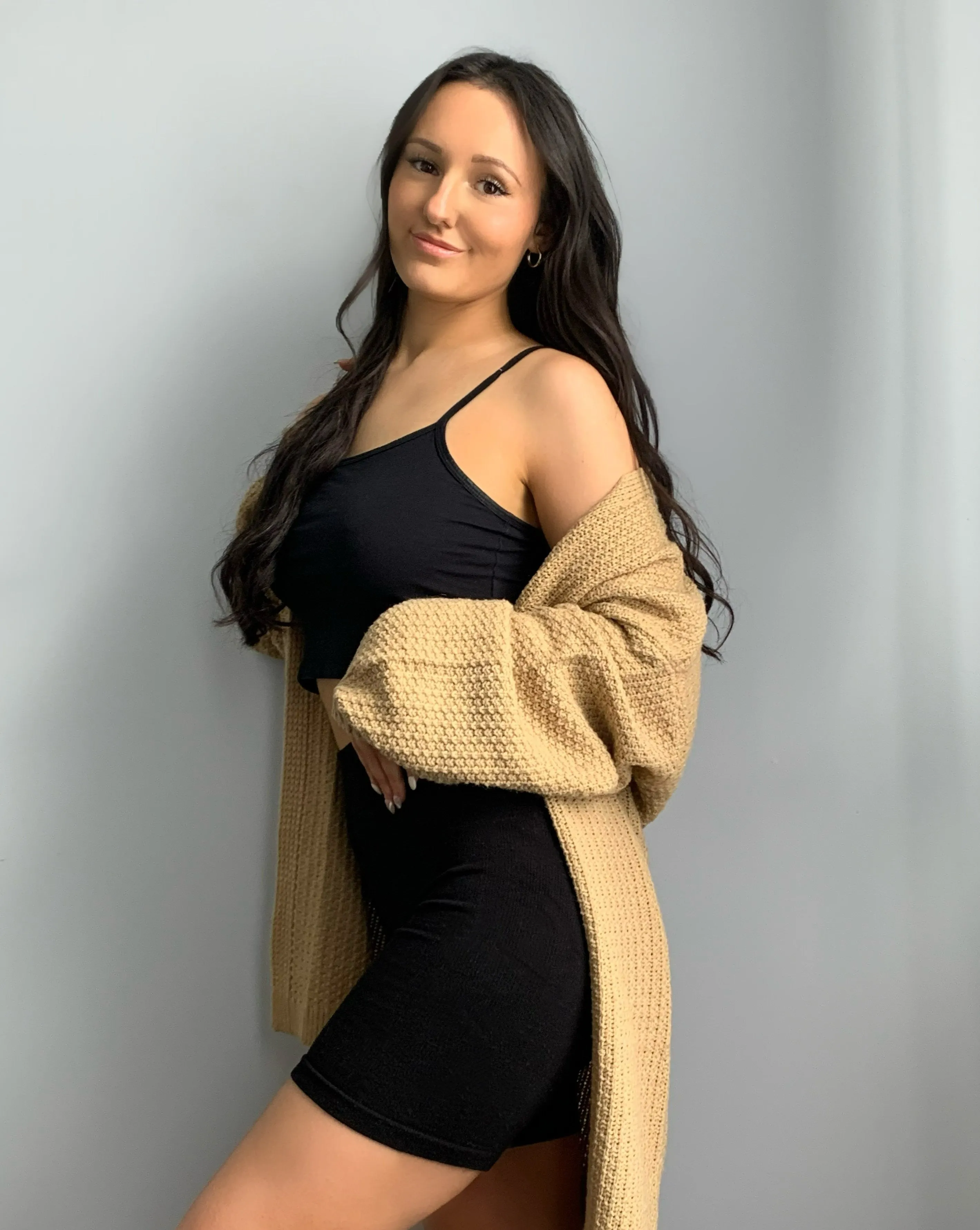 MEROKEETY 2023 Chunky Knit Lantern Sleeve Cardigan
