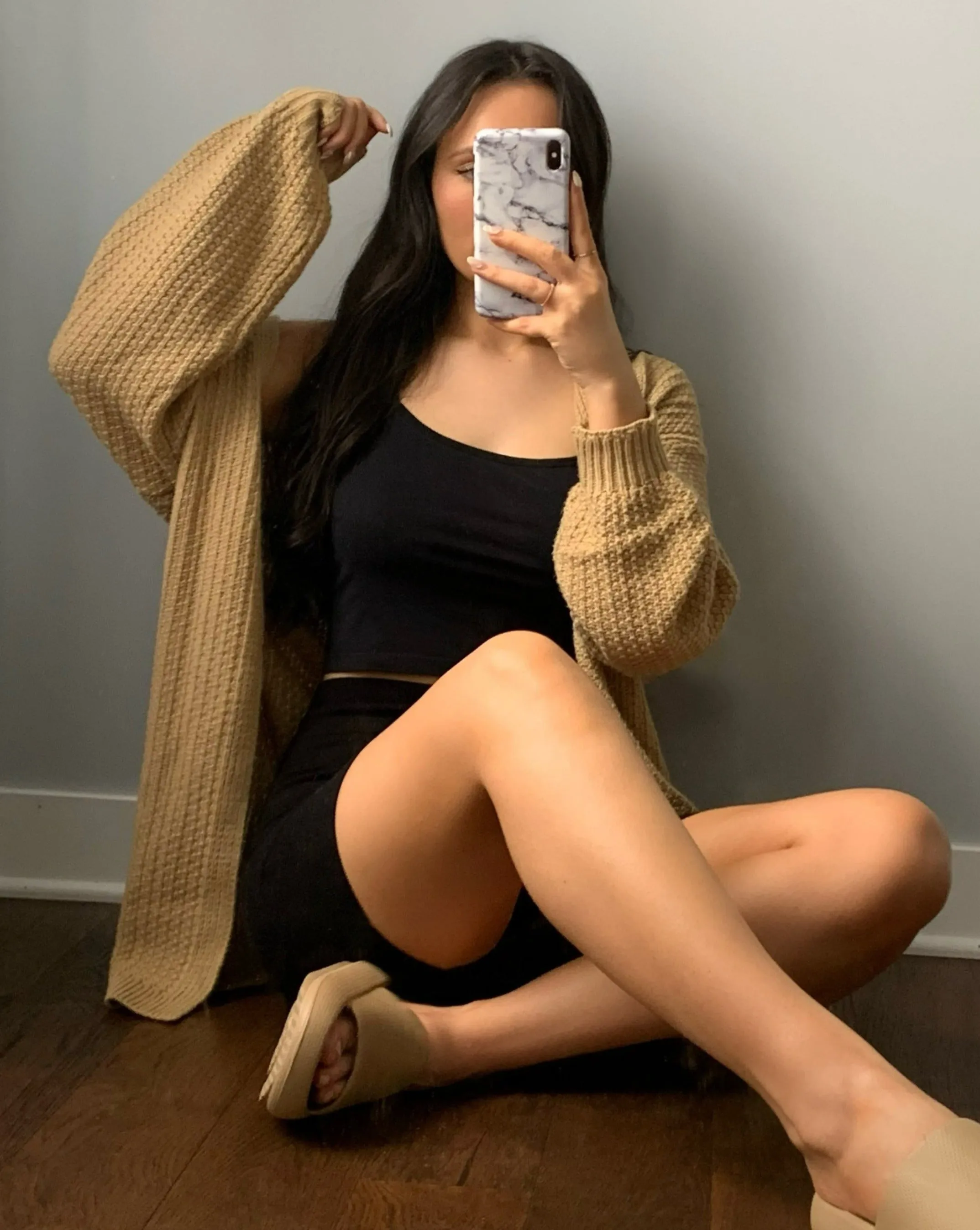 MEROKEETY 2023 Chunky Knit Lantern Sleeve Cardigan