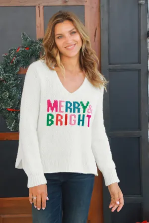 Merry & Bright V Chunky Sweater