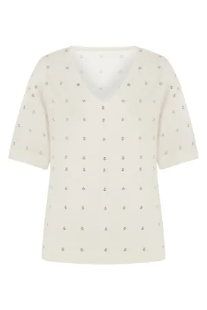 Metal Ring Embroidered T-Shirt (Final Sale)