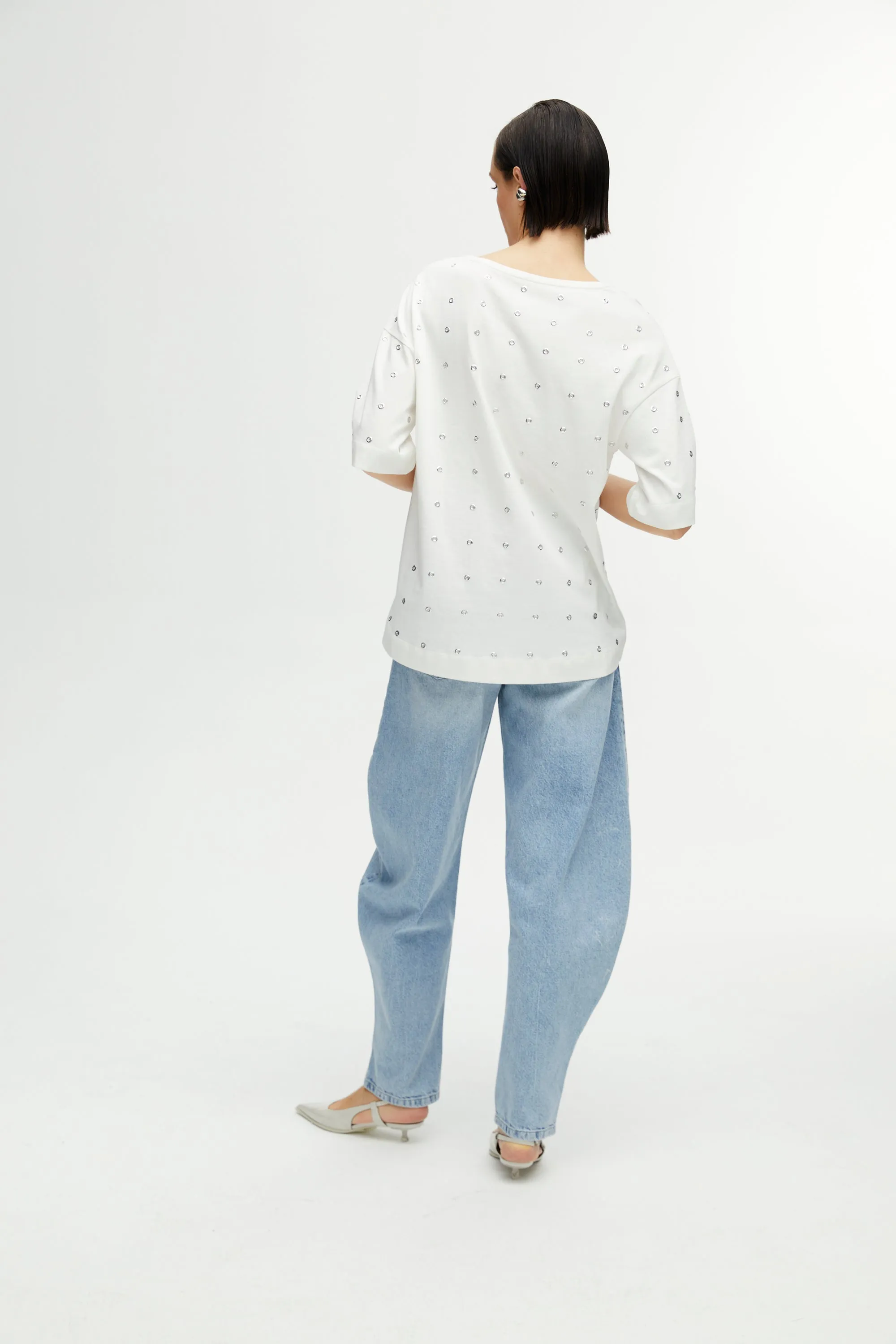 Metal Ring Embroidered T-Shirt (Final Sale)