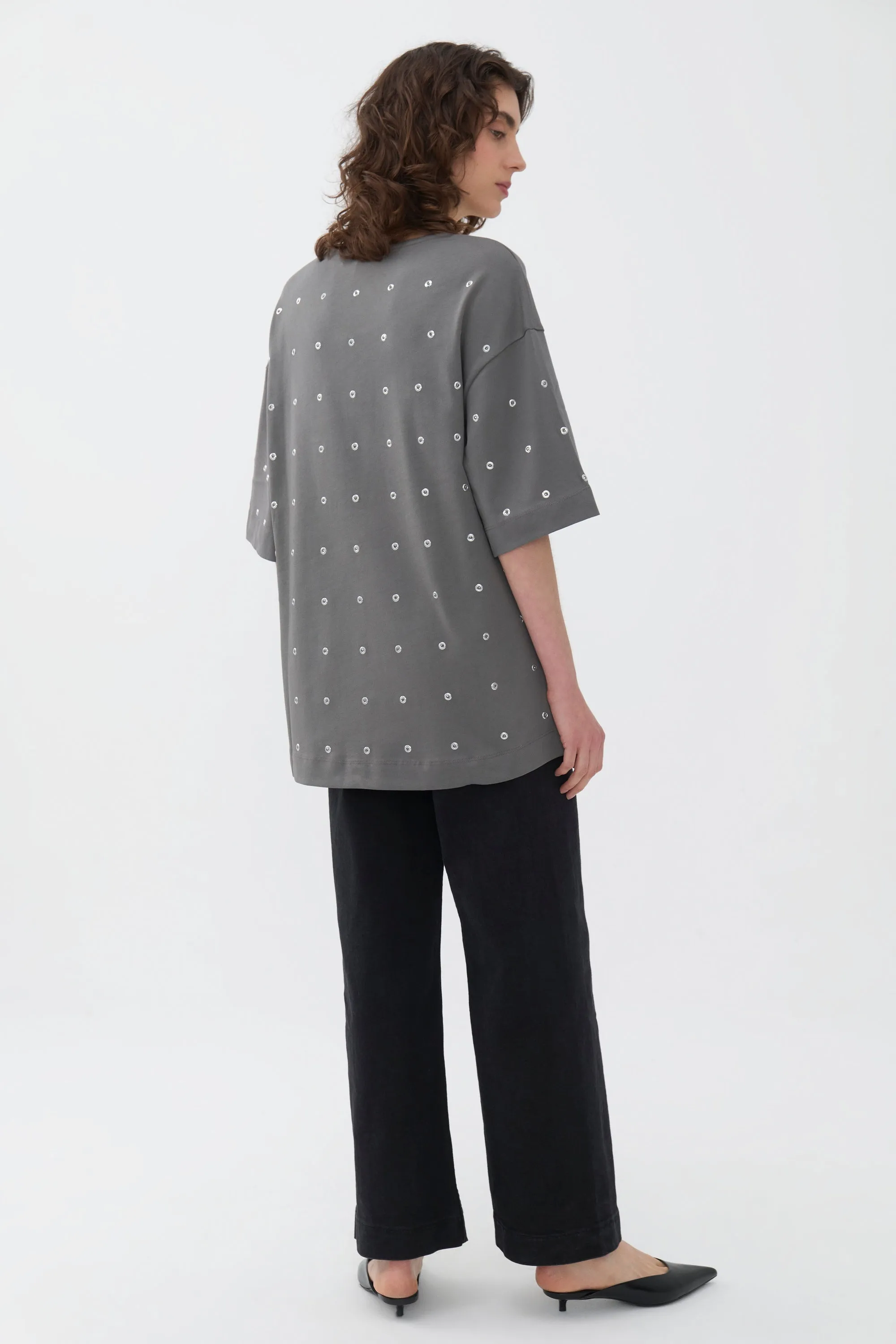 Metal Ring Embroidered T-Shirt (Final Sale)