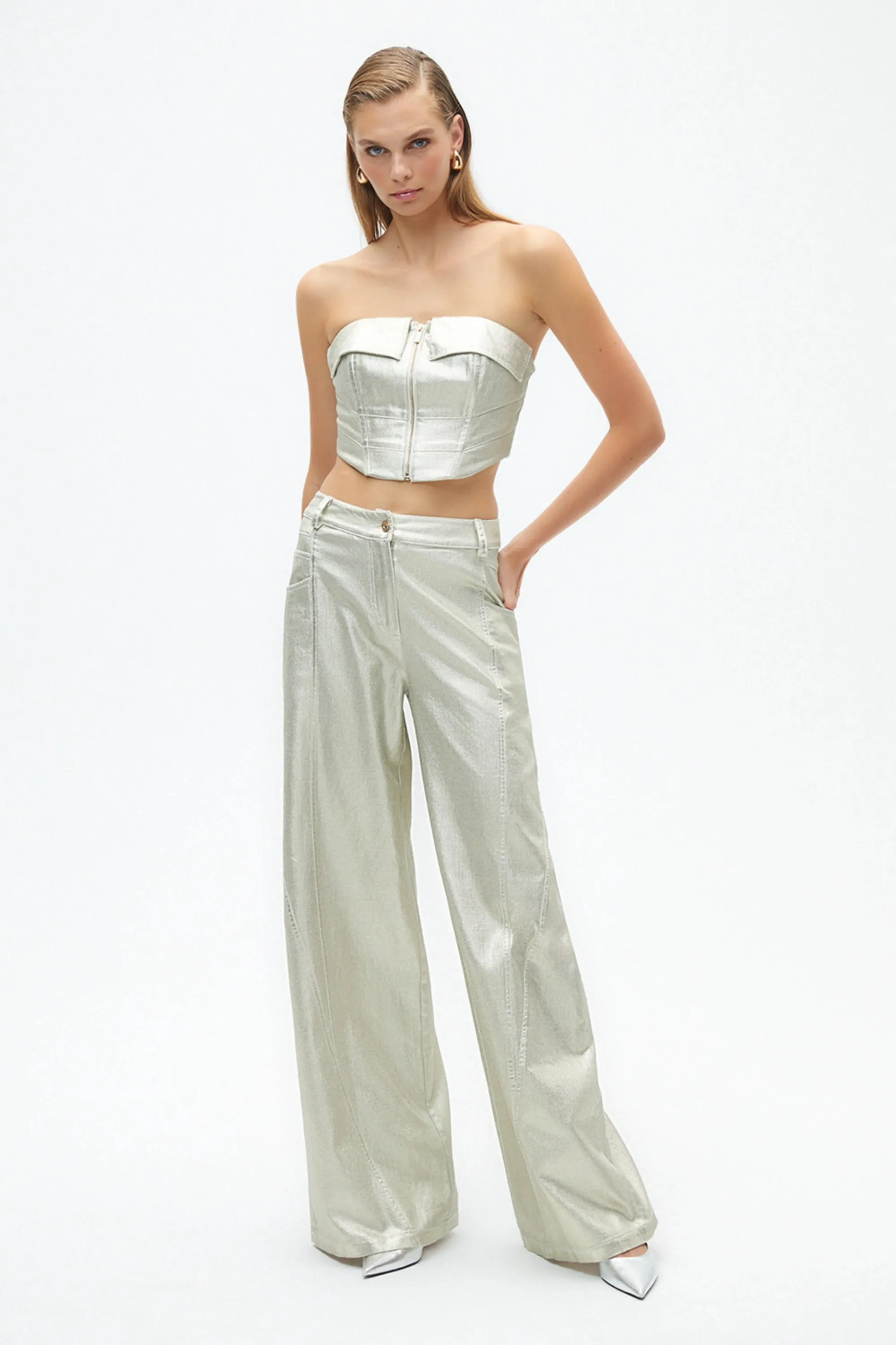 Metallic Crop Top (Final Sale)
