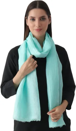 Natural Flax Linen, Solid Color, Light, Airy All Weather Scarf.