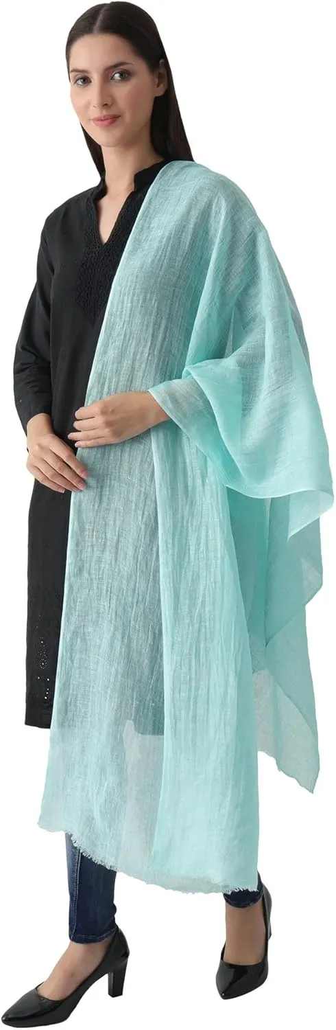 Natural Flax Linen, Solid Color, Light, Airy All Weather Scarf.